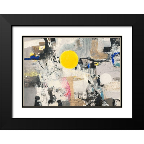 Le due lune Black Modern Wood Framed Art Print with Double Matting by Pima, Arthur