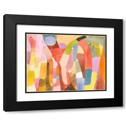 Movement of Vaulted Chambers  Black Modern Wood Framed Art Print with Double Matting by Klee, Paul