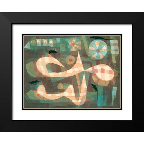The Barbed Noose with the Mice Black Modern Wood Framed Art Print with Double Matting by Klee, Paul