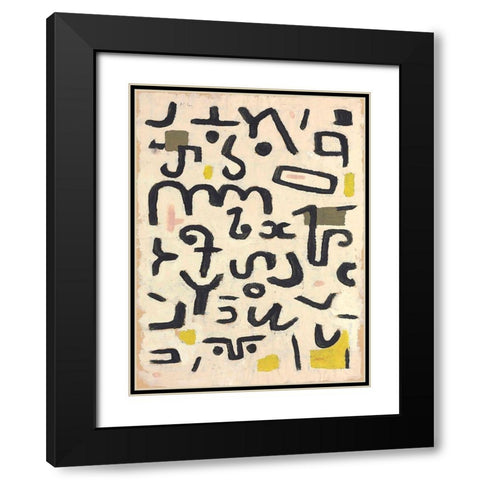 Law Black Modern Wood Framed Art Print with Double Matting by Paul, Klee