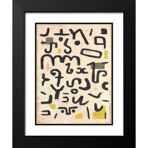 Law Black Modern Wood Framed Art Print with Double Matting by Paul, Klee