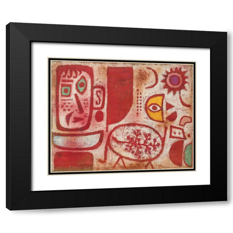 Rausch Black Modern Wood Framed Art Print with Double Matting by Paul, Klee