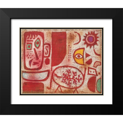 Rausch Black Modern Wood Framed Art Print with Double Matting by Paul, Klee