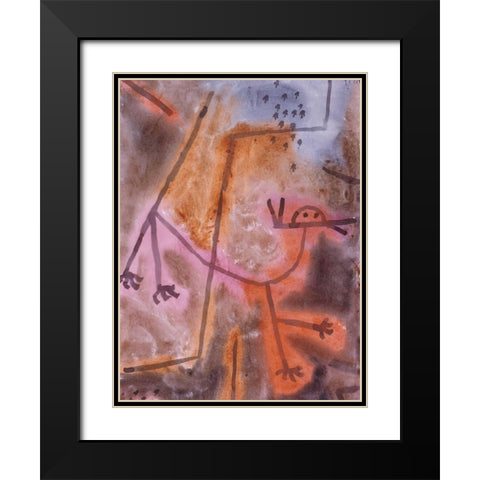 Animal (detail) Black Modern Wood Framed Art Print with Double Matting by Klee, Paul