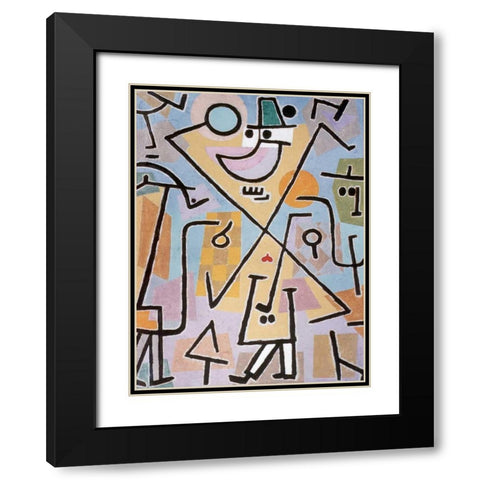 Caprice in February Black Modern Wood Framed Art Print with Double Matting by Klee, Paul
