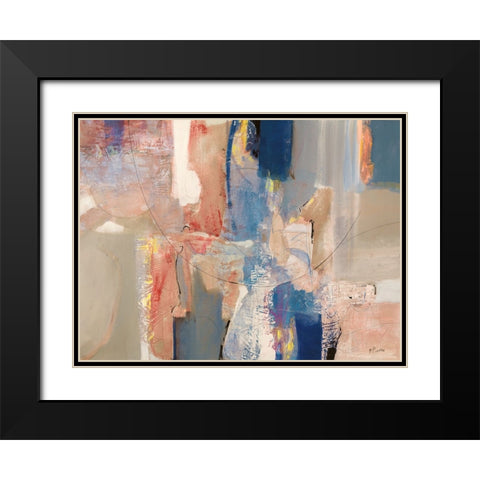 Calma del cuore Black Modern Wood Framed Art Print with Double Matting by Piovan, Maurizio
