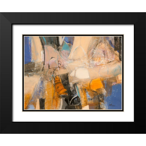 Senza confini Black Modern Wood Framed Art Print with Double Matting by Piovan, Maurizio