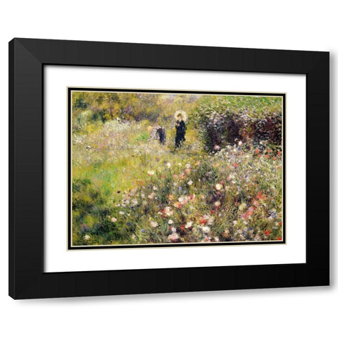 Summer Landscape Black Modern Wood Framed Art Print with Double Matting by Renoir, Pierre-Auguste