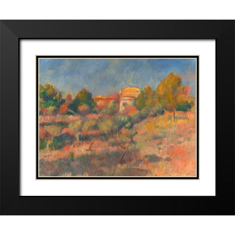 Pigeon Coop at Bellevue  Black Modern Wood Framed Art Print with Double Matting by Renoir, Pierre-Auguste