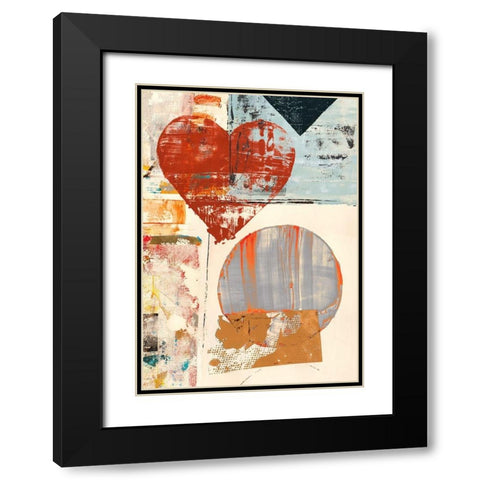 Pop Love #3 (detail-Heart) Black Modern Wood Framed Art Print with Double Matting by Winkel, Peter