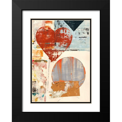 Pop Love #3 (detail-Heart) Black Modern Wood Framed Art Print with Double Matting by Winkel, Peter