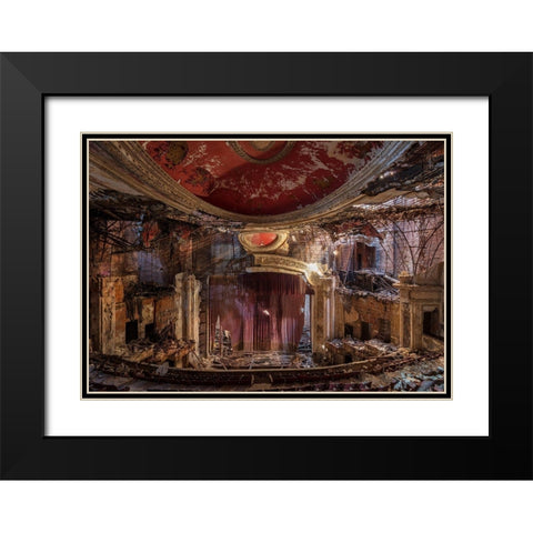 Abandoned Theatre, New Jersey (I) Black Modern Wood Framed Art Print with Double Matting by Berenholtz, Richard