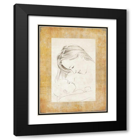 Mater I Black Modern Wood Framed Art Print with Double Matting by Roux, Simon