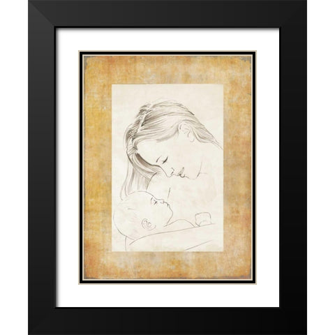 Mater I Black Modern Wood Framed Art Print with Double Matting by Roux, Simon