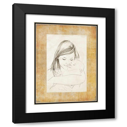 Mater II Black Modern Wood Framed Art Print with Double Matting by Roux, Simon