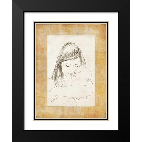 Mater II Black Modern Wood Framed Art Print with Double Matting by Roux, Simon