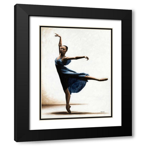 Refined Grace Black Modern Wood Framed Art Print with Double Matting by Young, Richard