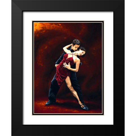 The Passion of Tango Black Modern Wood Framed Art Print with Double Matting by Young, Richard