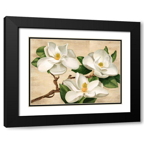 Magnolie bianche Black Modern Wood Framed Art Print with Double Matting by Biffi, Serena