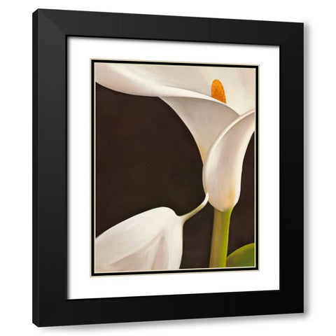 Calla moderna I Black Modern Wood Framed Art Print with Double Matting by Biffi, Serena