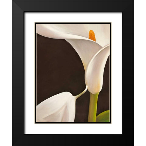 Calla moderna I Black Modern Wood Framed Art Print with Double Matting by Biffi, Serena