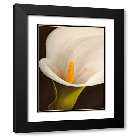 Calla moderna II Black Modern Wood Framed Art Print with Double Matting by Biffi, Serena