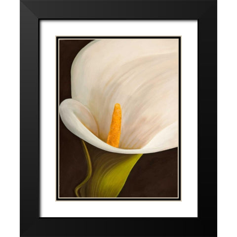 Calla moderna II Black Modern Wood Framed Art Print with Double Matting by Biffi, Serena