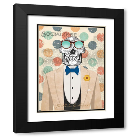 The Modern Gentleman #1 Black Modern Wood Framed Art Print with Double Matting by Steven, Hill