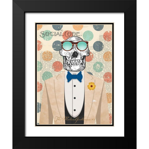 The Modern Gentleman #1 Black Modern Wood Framed Art Print with Double Matting by Steven, Hill