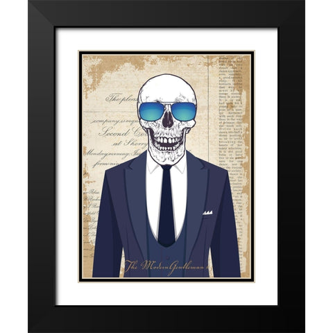 The Modern Gentleman #3 Black Modern Wood Framed Art Print with Double Matting by Steven, Hill