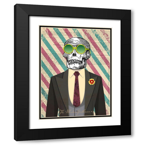 The Modern Gentleman #4 Black Modern Wood Framed Art Print with Double Matting by Steven, Hill