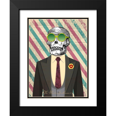 The Modern Gentleman #4 Black Modern Wood Framed Art Print with Double Matting by Steven, Hill