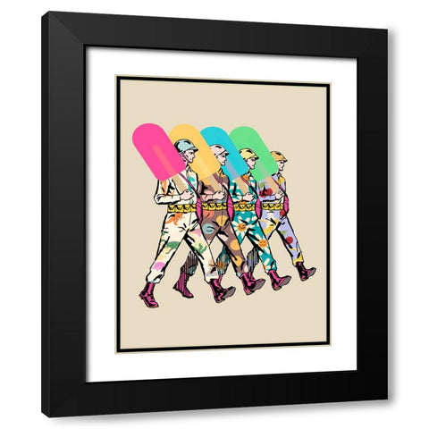 No War Army Black Modern Wood Framed Art Print with Double Matting by Hill, Steven