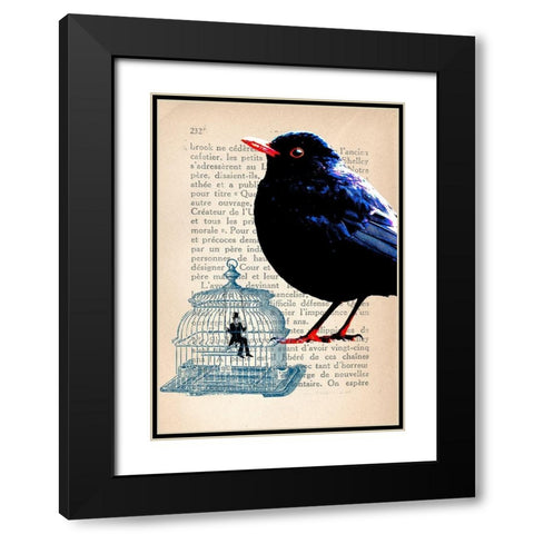 Cage a lhomme Black Modern Wood Framed Art Print with Double Matting by Stef, Lamanche