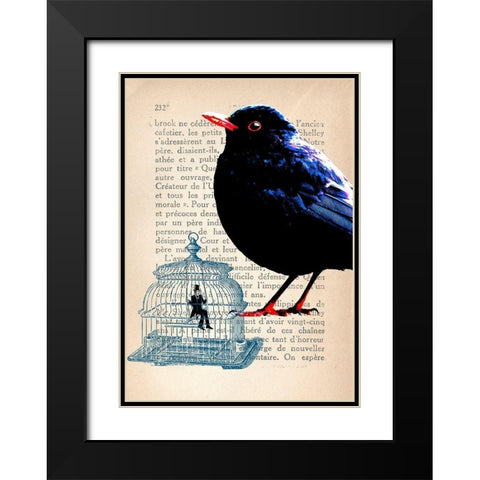 Cage a lhomme Black Modern Wood Framed Art Print with Double Matting by Stef, Lamanche