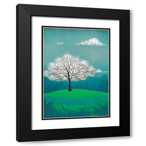 Tree of Clouds Black Modern Wood Framed Art Print with Double Matting by Lamanche, Stef
