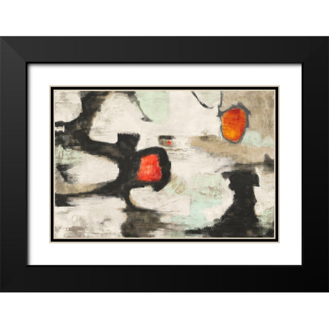 Stepping stones Black Modern Wood Framed Art Print with Double Matting by Stone, Jim
