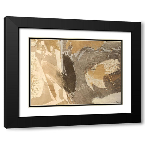 Abstract Meditation Black Modern Wood Framed Art Print with Double Matting by Stone, Jim