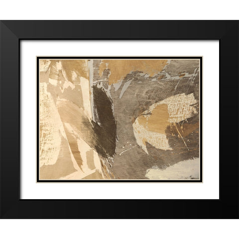Abstract Meditation Black Modern Wood Framed Art Print with Double Matting by Stone, Jim