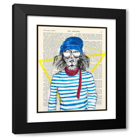 Bobo Guy Black Modern Wood Framed Art Print with Double Matting by Matt, Spencer