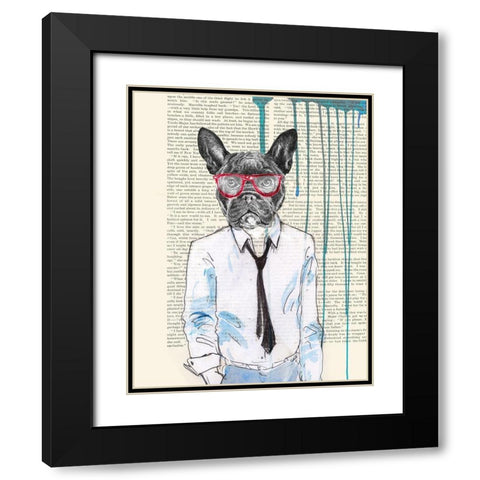 Gentleman Black Modern Wood Framed Art Print with Double Matting by Matt, Spencer