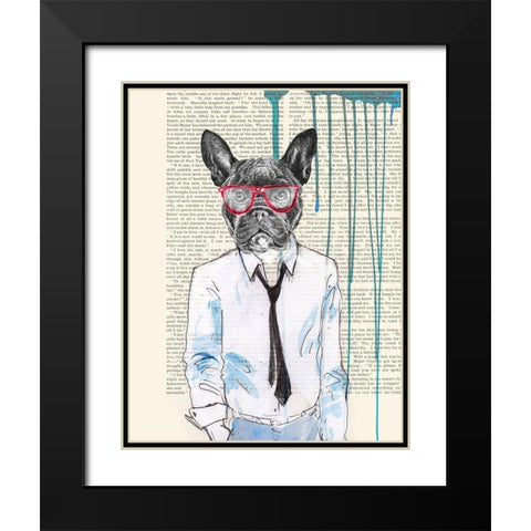 Gentleman Black Modern Wood Framed Art Print with Double Matting by Matt, Spencer