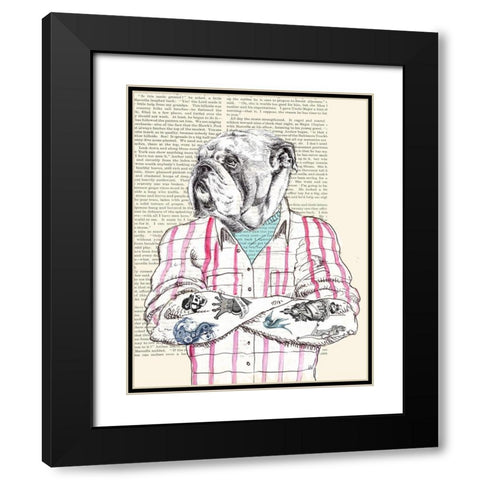 Hipster Socialite Black Modern Wood Framed Art Print with Double Matting by Matt, Spencer