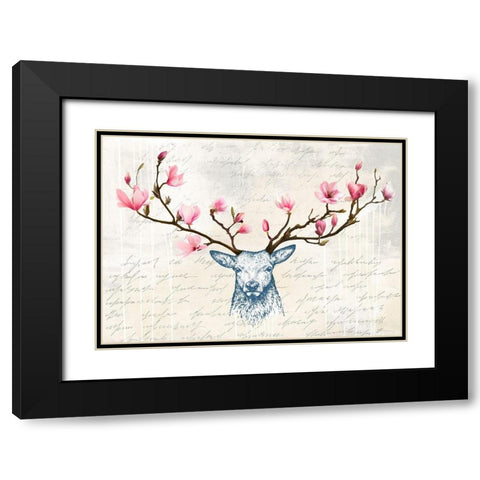 King of the Wilderness Black Modern Wood Framed Art Print with Double Matting by Matt, Spencer