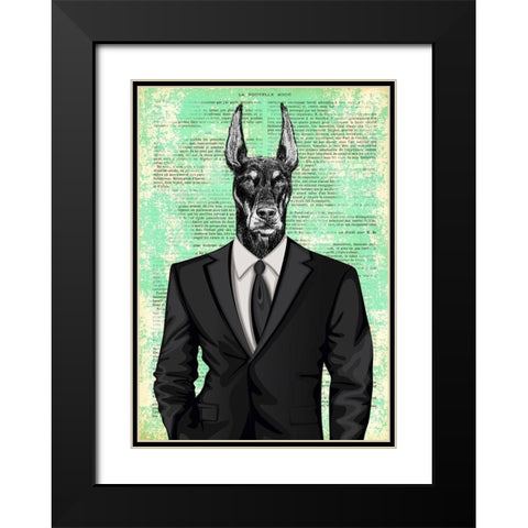 Distinguished Gentleman Black Modern Wood Framed Art Print with Double Matting by Matt, Spencer