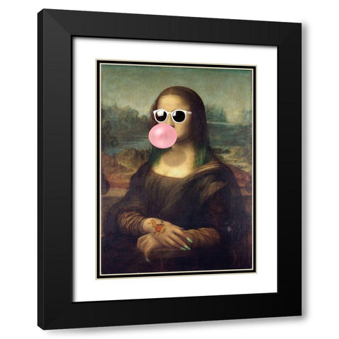 Leisure Time-Monna Lisa Black Modern Wood Framed Art Print with Double Matting by Spencer, Matt