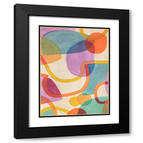 Laughter II Black Modern Wood Framed Art Print with Double Matting by Roja, Steve