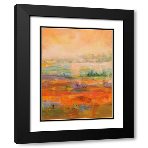 Country village II Black Modern Wood Framed Art Print with Double Matting by Marzari, Tebo
