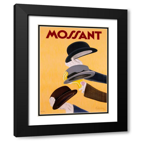 Mossant 1938 Black Modern Wood Framed Art Print with Double Matting by Cappiello, Leonetto