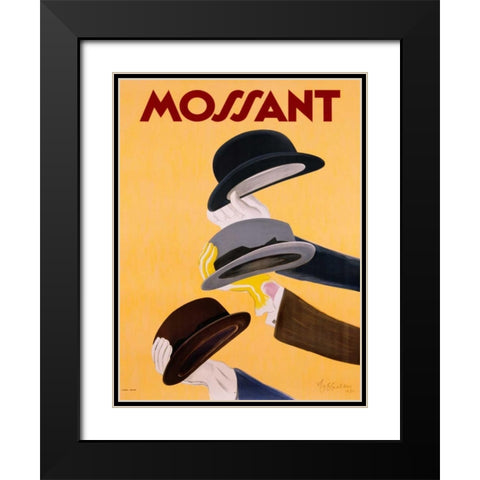Mossant 1938 Black Modern Wood Framed Art Print with Double Matting by Cappiello, Leonetto